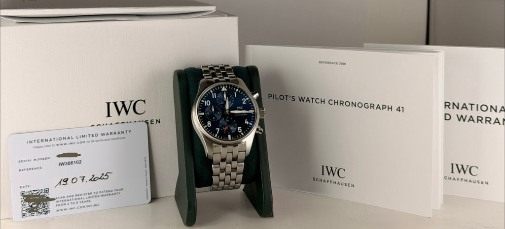 IWC Pilot Chronograph 2025 99 % Neu Full Set