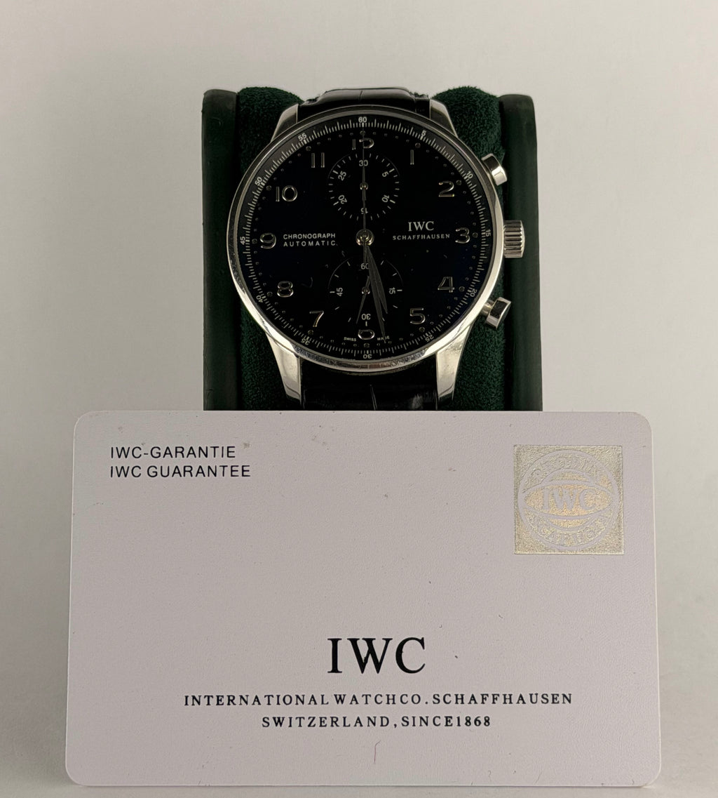 IWC Portugieser IW3714 Chronograph, nur mit Karte, nach Service