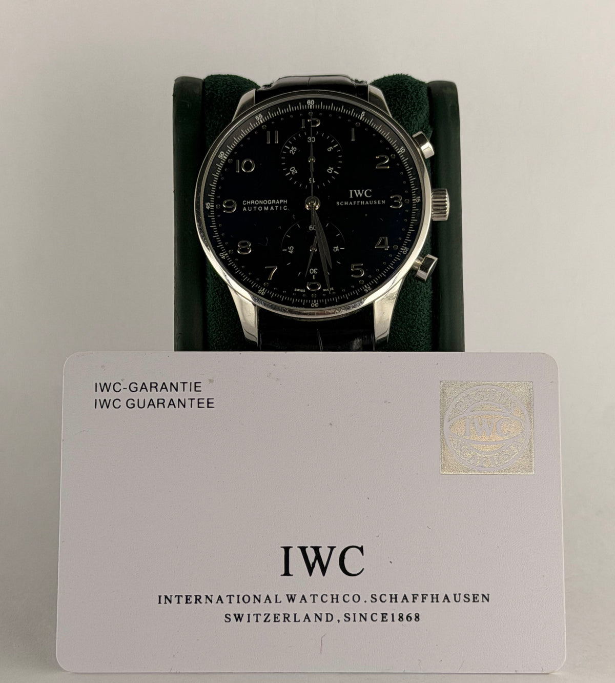 IWC Portugieser IW3714 Chronograph, nur mit Karte, nach Service
