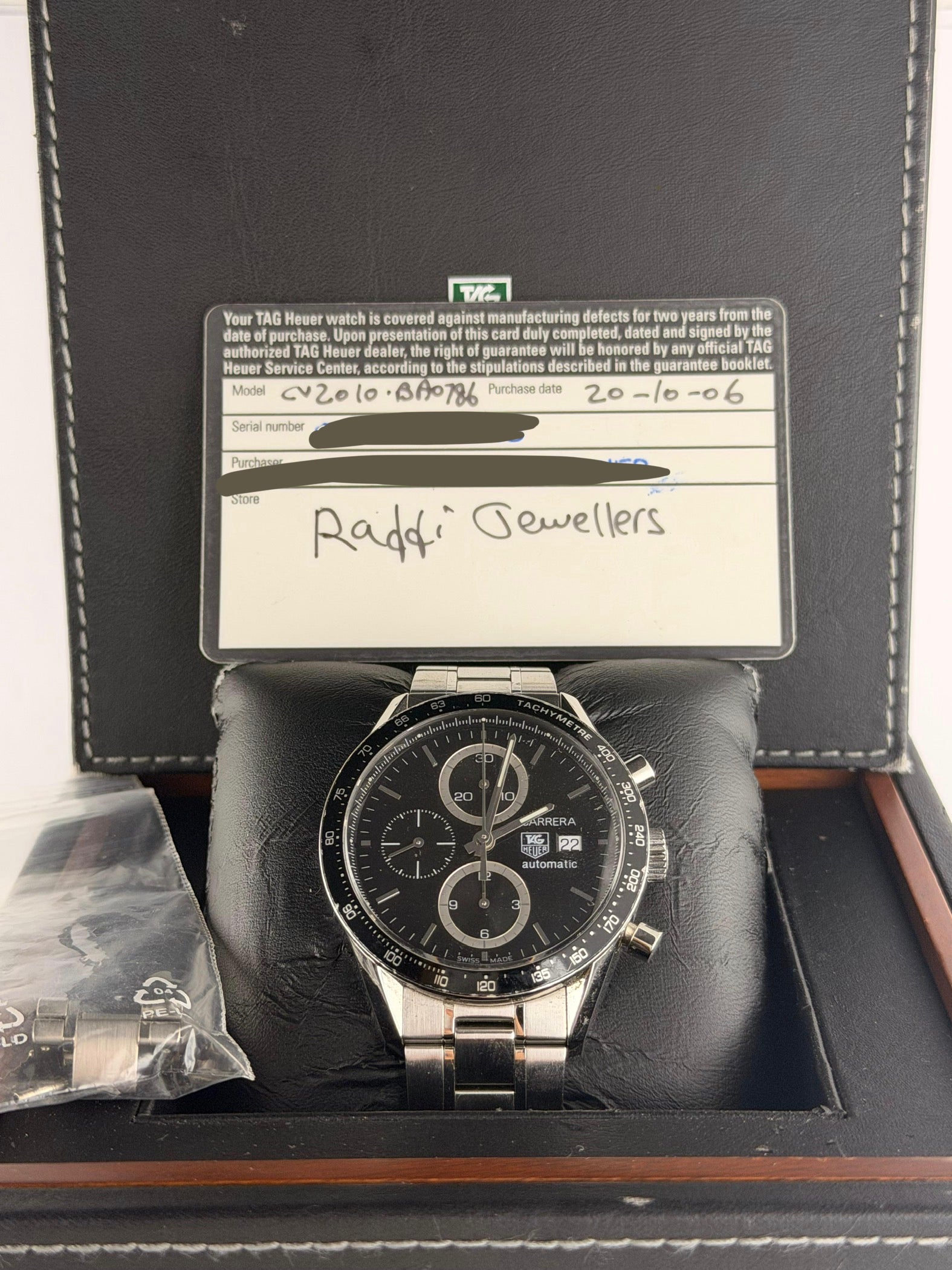 TAG Heuer Carrera Calibre 16 mit Box & Papieren 2006