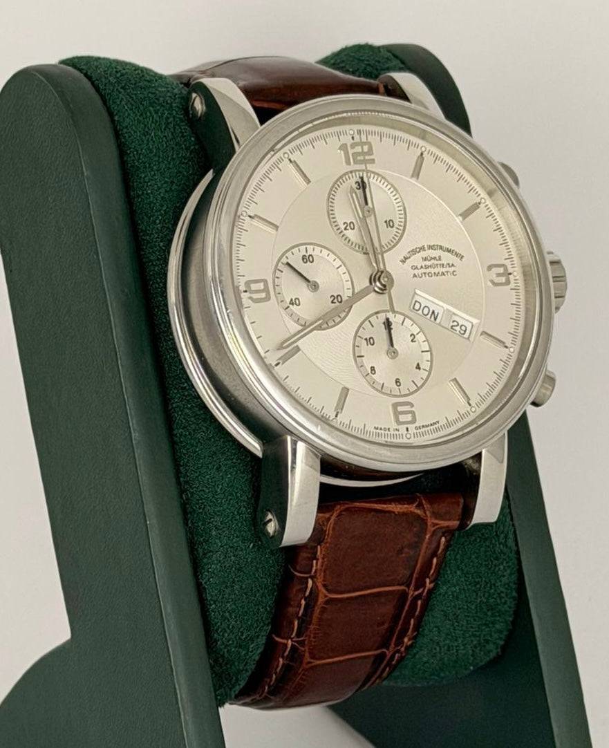 Mühle Glashütte Teutonia Chronograph Limited Edition mit 500 Exemplaren, nach vollständiger Wartung, nur Uhr
