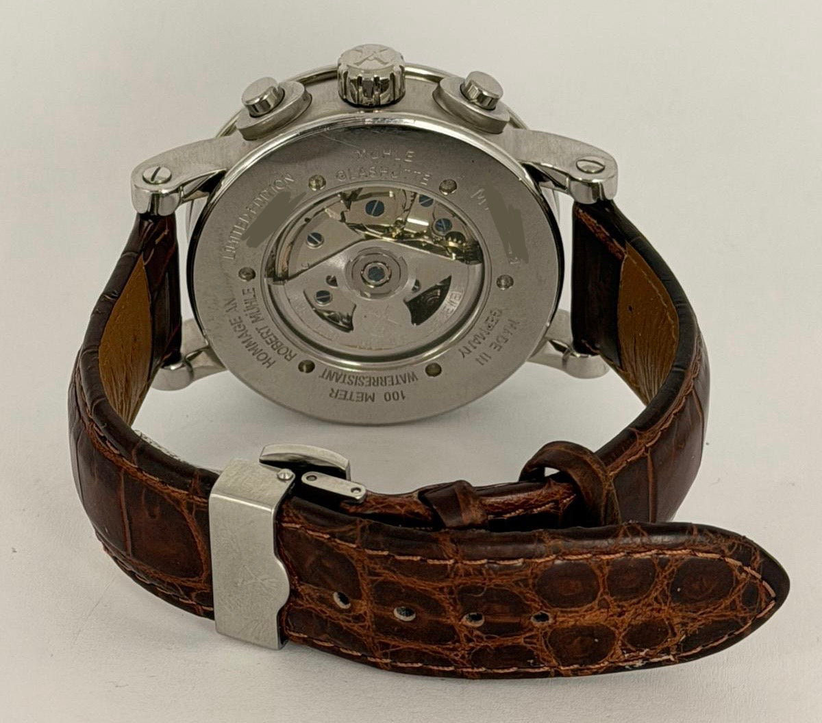 Mühle Glashütte Teutonia Chronograph Limited Edition mit 500 Exemplaren, nach vollständiger Wartung, nur Uhr