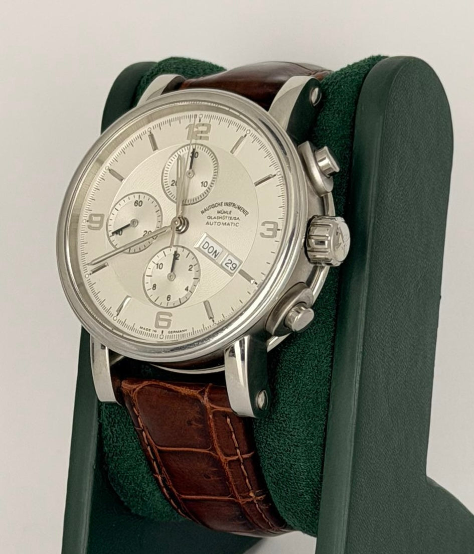 Mühle Glashütte Teutonia Chronograph Limited Edition mit 500 Exemplaren, nach vollständiger Wartung, nur Uhr