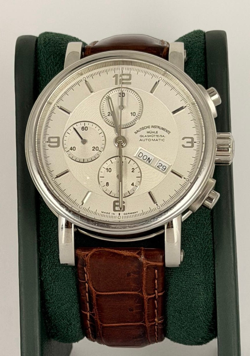 Mühle Glashütte Teutonia Chronograph Limited Edition mit 500 Exemplaren, nach vollständiger Wartung, nur Uhr