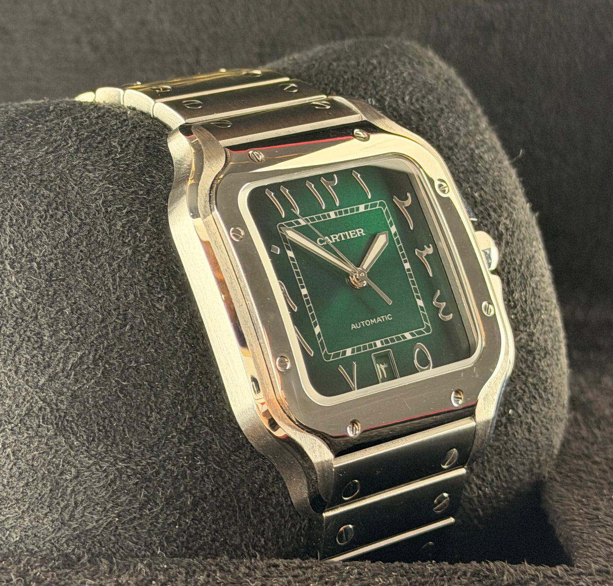 Cartier Santos Originales arabisches Zifferblatt Sonderanfertigung Arabisches Zifferblatt & Datum Full Set 2026
