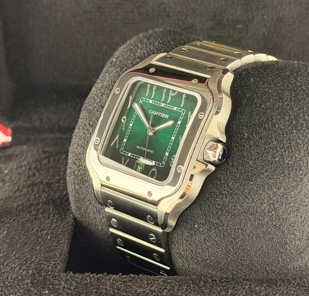 Cartier Santos Originales arabisches Zifferblatt Sonderanfertigung Arabisches Zifferblatt & Datum Full Set 2026