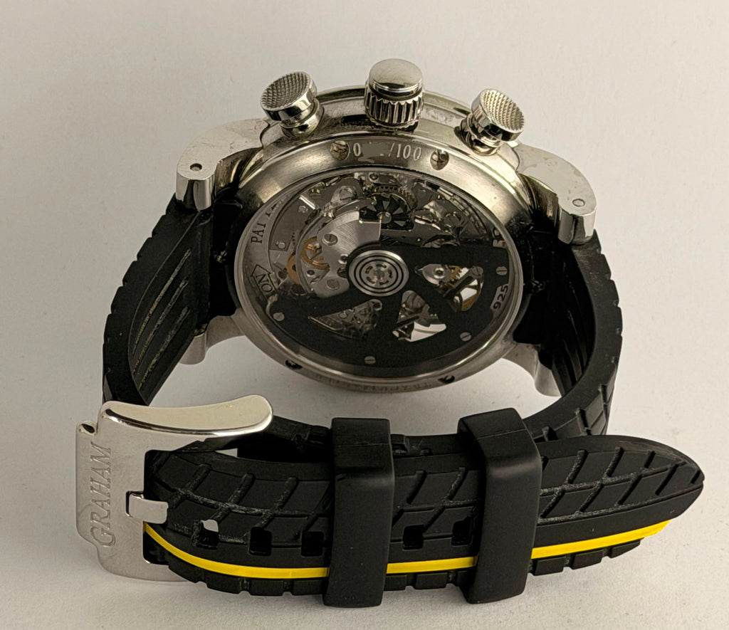 Graham Tourbillograph Brawn GP Trackmaster G-BGP-001 aus Edelstahl, Herrenuhr, nur Uhr, weltweit günstigstes Angebot