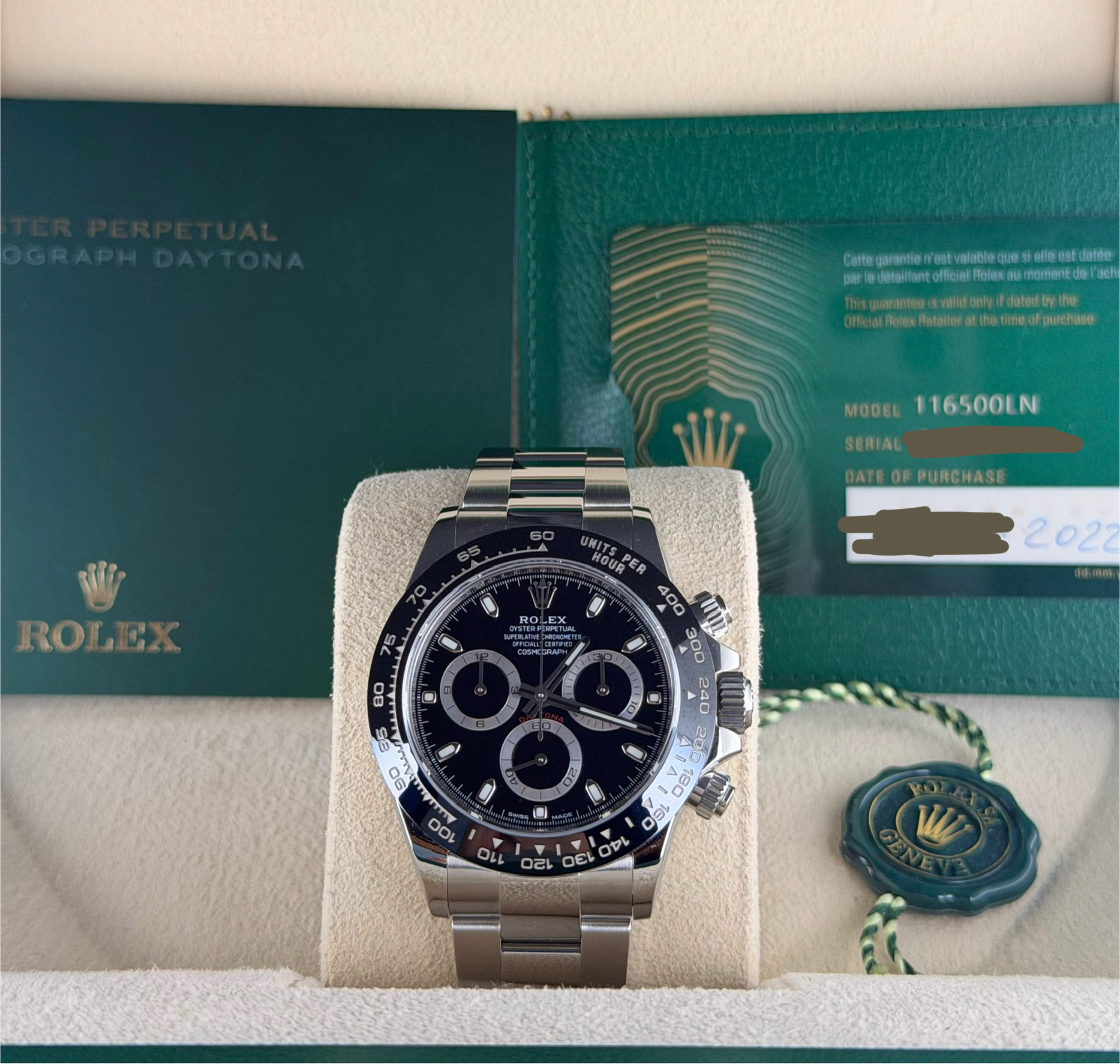 Rolex Daytona Ceramic Black, 2022, neuwertig nach hauseigenem Service