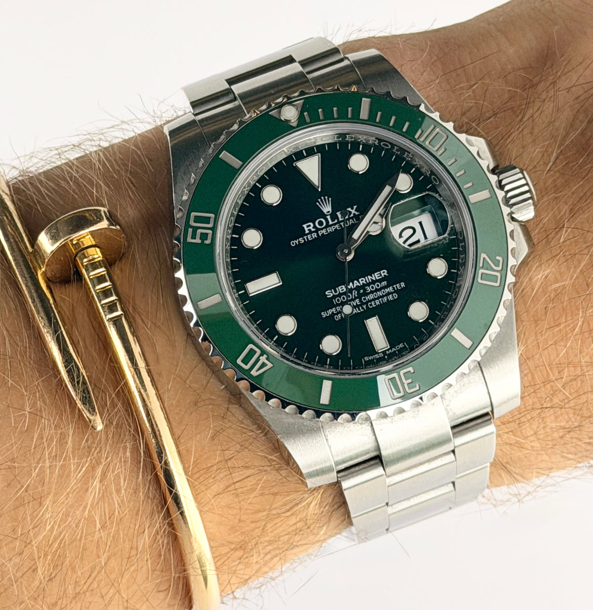 Rolex Submariner Date Hulk, unpoliert, 2016, LC Österreich, im kompletten Set, neuwertig