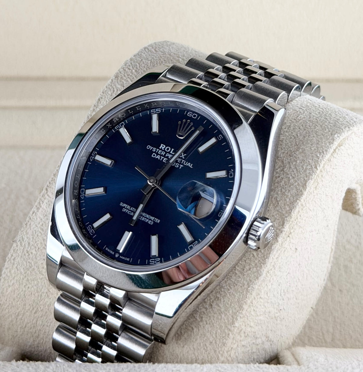 Rolex Datejust 41 mm, komplettes Set, neuwertig nach hauseigenem Service