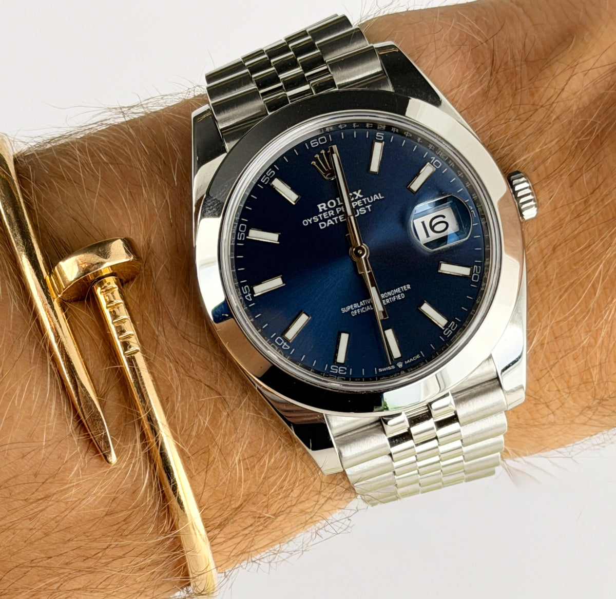 Rolex Datejust 41 mm, komplettes Set, neuwertig nach hauseigenem Service