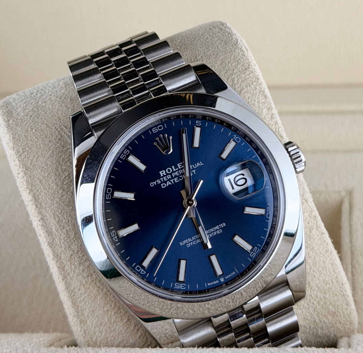 Rolex Datejust 41 mm, komplettes Set, neuwertig nach hauseigenem Service