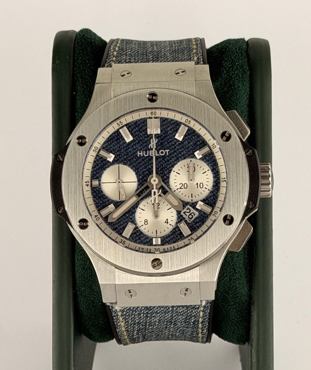 Hublot Big Bang Jeans 44 mm, Box und Papiere, neuwertiger Zustand nach hauseigenem Service