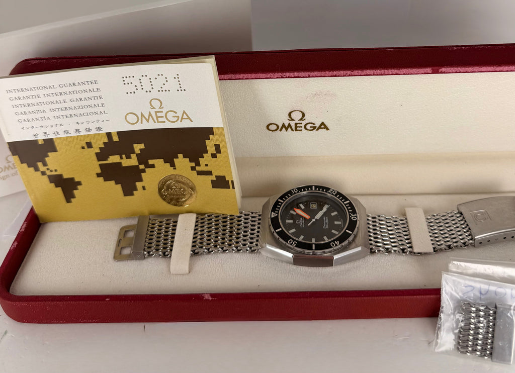 Omega Seamaster SHOM, Box und Papiere, 1970, neuwertiger Zustand