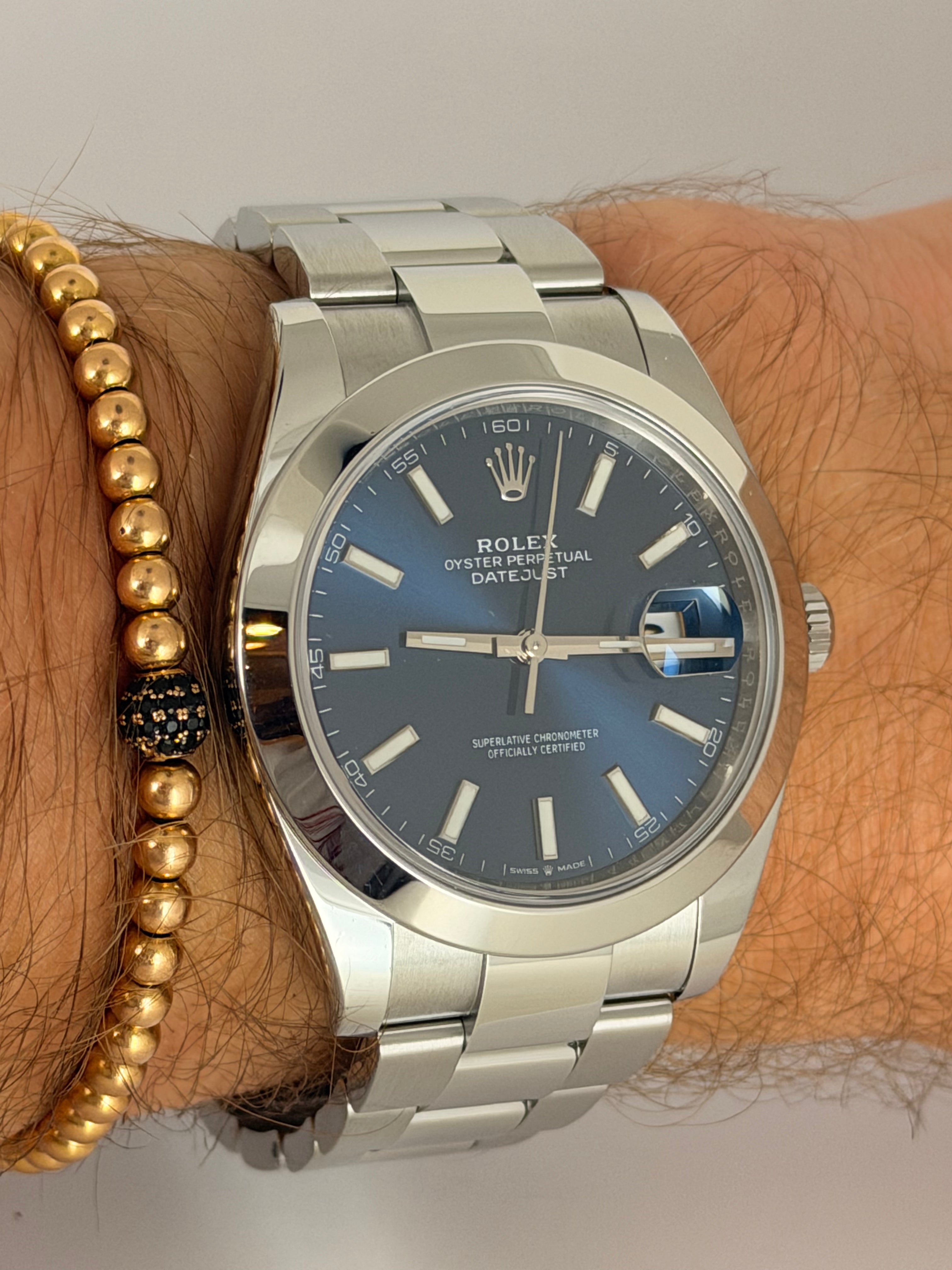 Rolex Datejust 41, nach Service, wird mit unserem hauseigenen Zertifikat geliefert