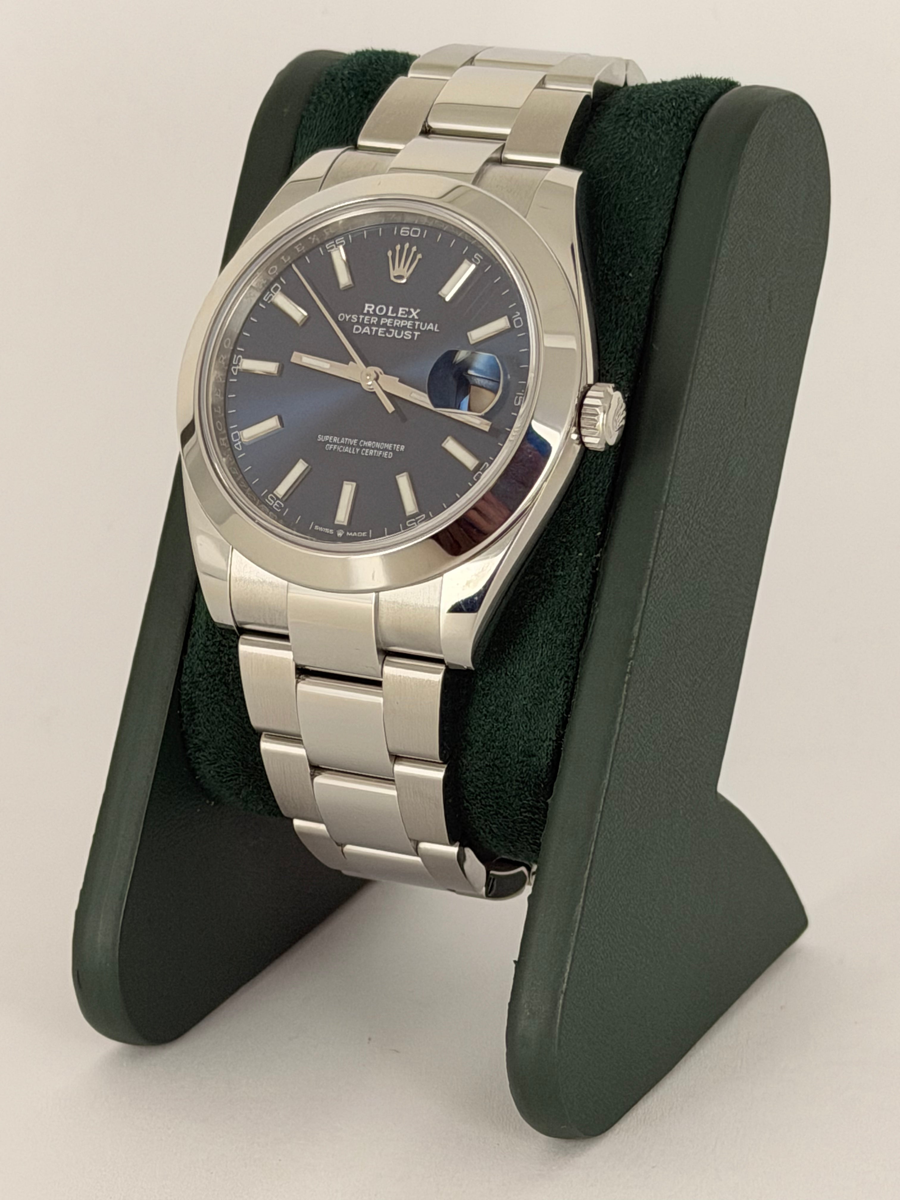 Rolex Datejust 41, nach Service, wird mit unserem hauseigenen Zertifikat geliefert
