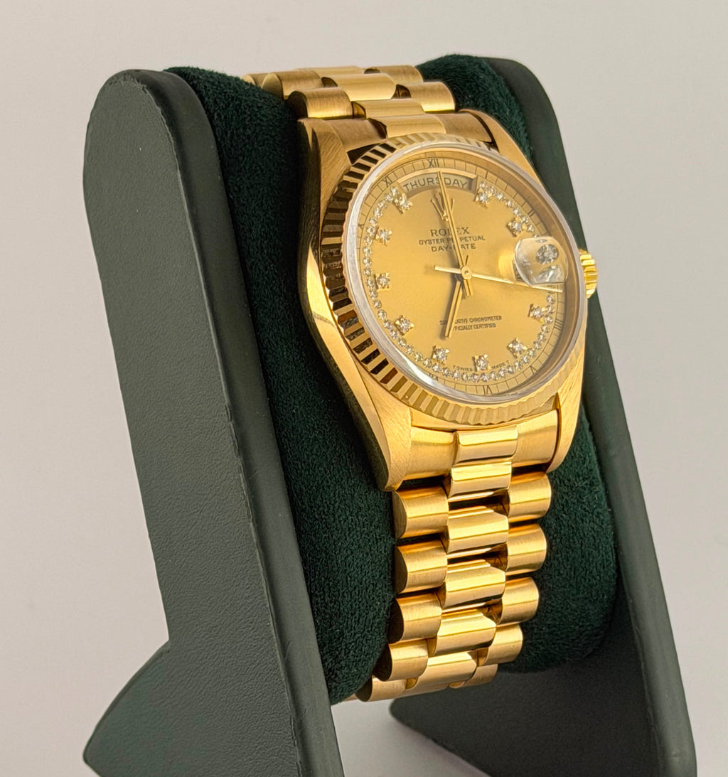 Rolex Day-Date 36 Original String Dial Box and Service Papers