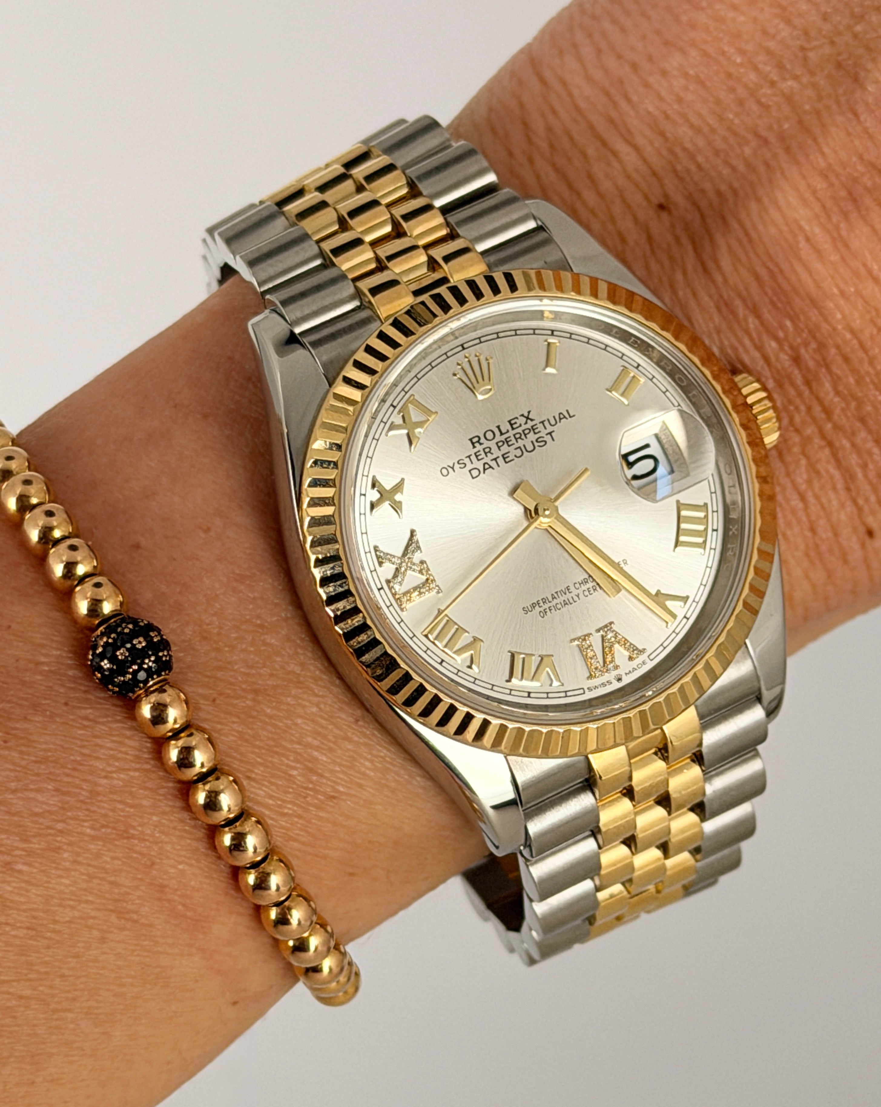 Rolex Datejust 36, Diamant-Zifferblatt, Komplettset 2021, wie neu