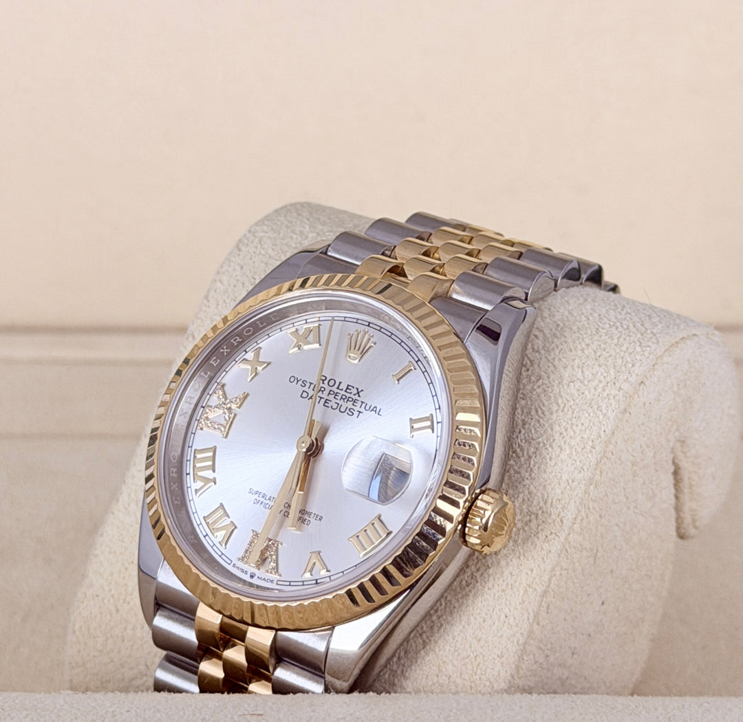 Rolex Datejust 36 Diamonds Dial Full Set 2021 like New