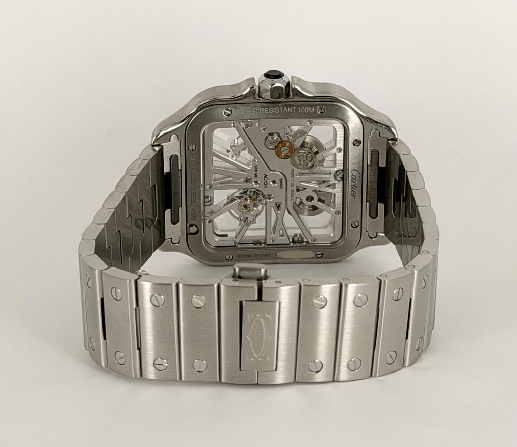 Cartier Santos de Cartier Skeleton, Skelettuhr, Extra-Komplettset, neuwertiger Zustand