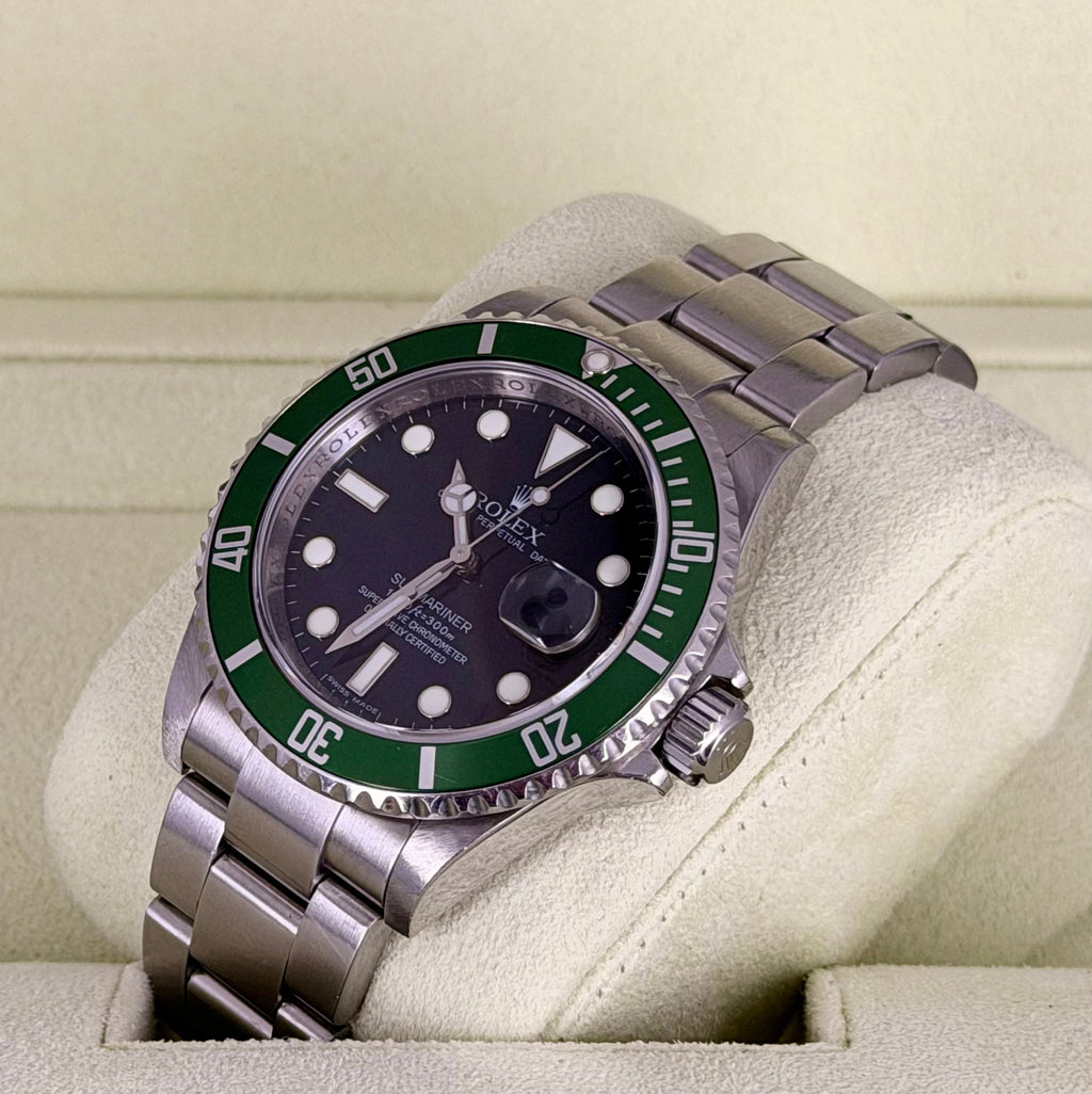 Rolex Submariner Date „Kermit“, nie poliert! Komplettset mit Hangtag, MK5, unmodifiziert, Sammlerstück