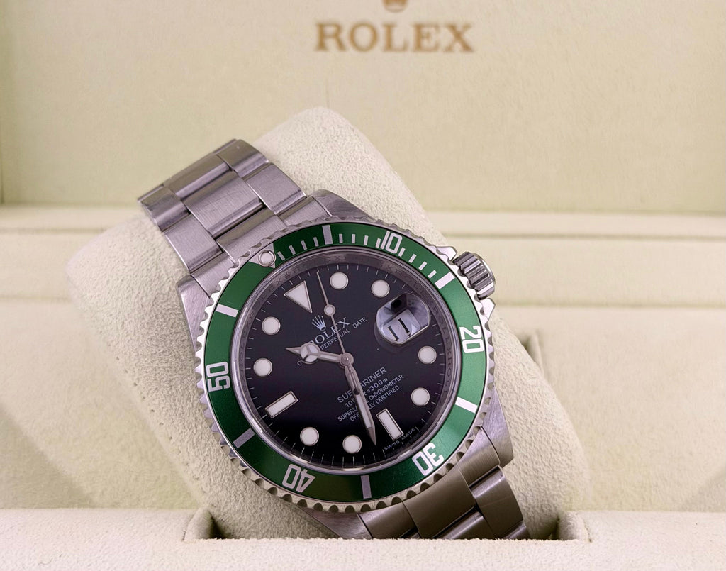 Rolex Submariner Date „Kermit“, nie poliert! Komplettset mit Hangtag, MK5, unmodifiziert, Sammlerstück