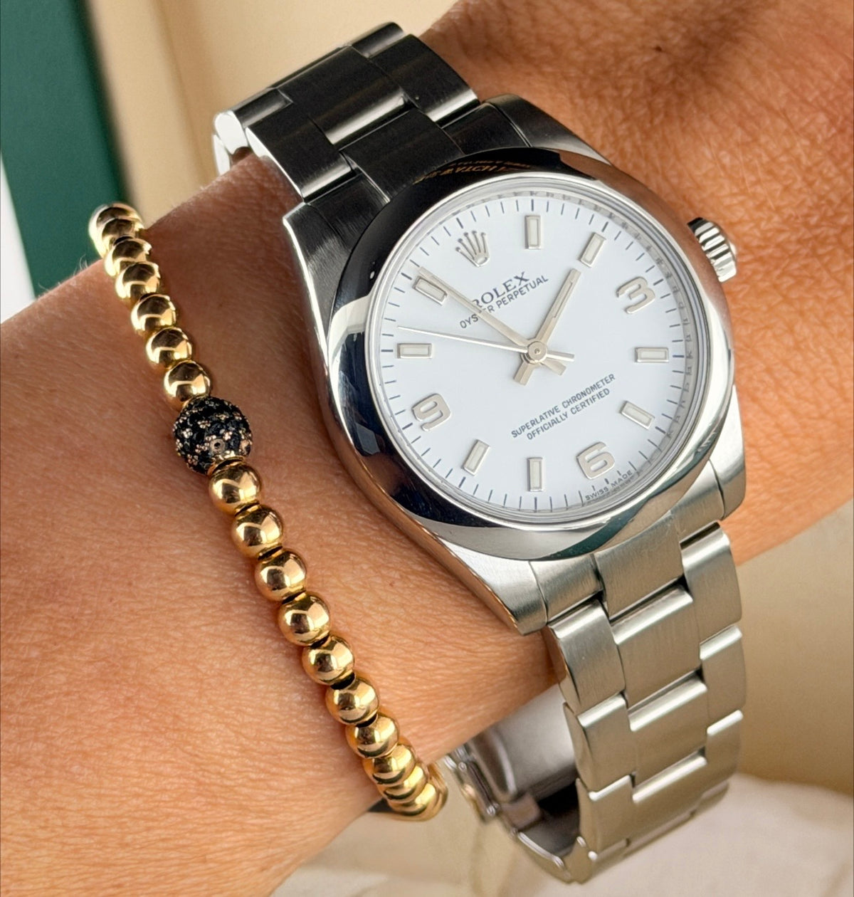 Rolex Oyster Perpetual, Box & Papers, nach frischem Service