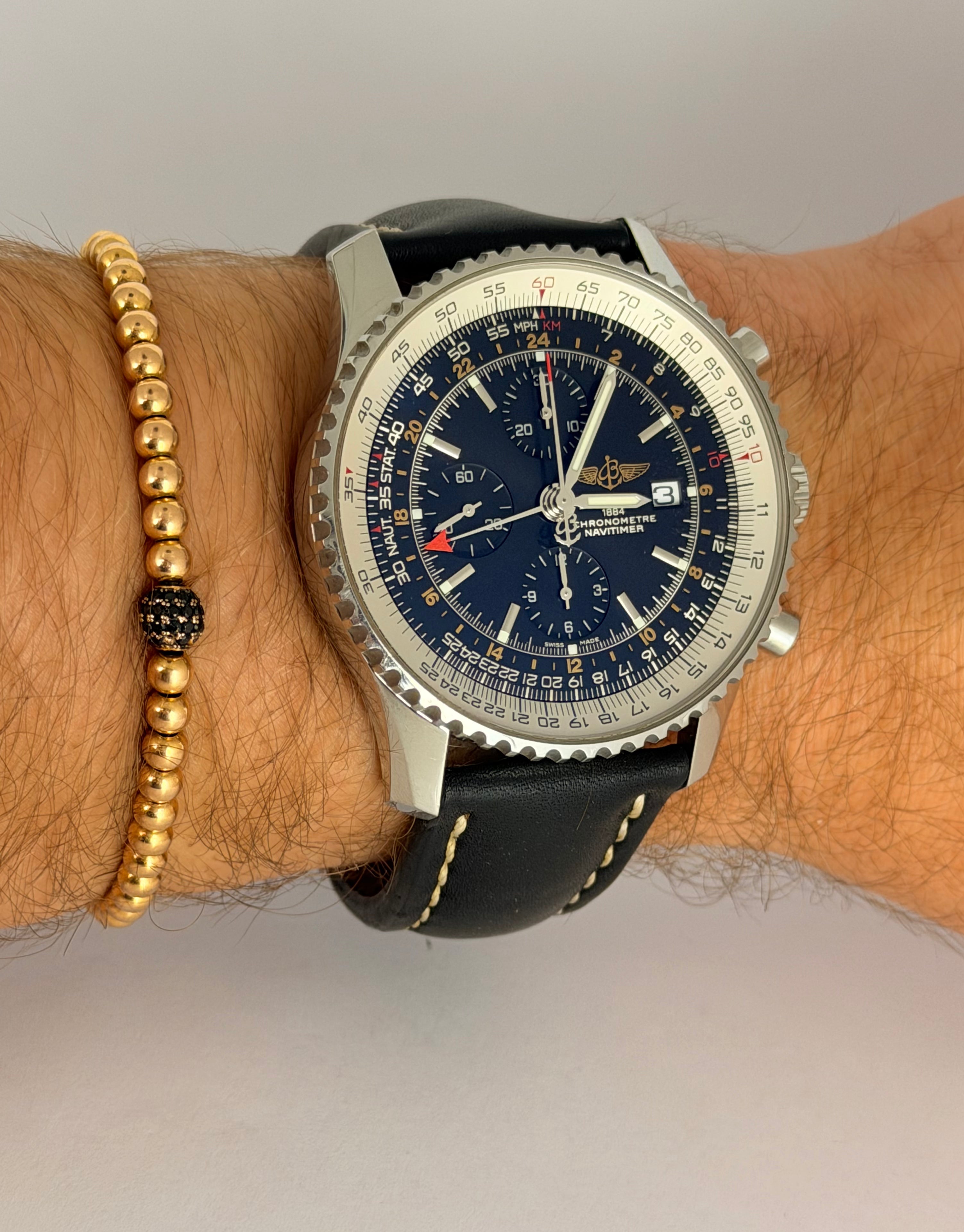 Breitling Navitimer World Full Set nach Service, wie neu