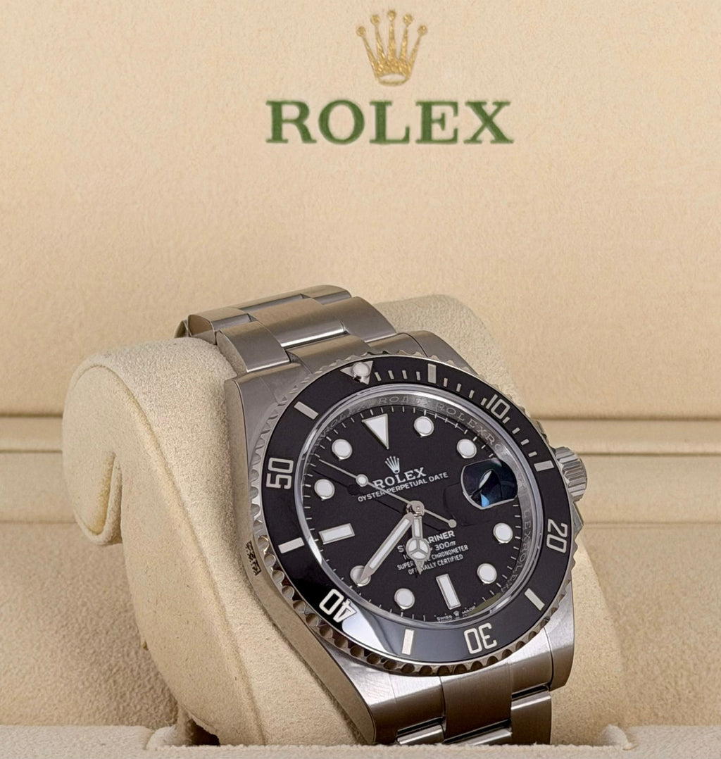 Rolex Submariner Date mit Stickern und QR-Code, neu, Full Set