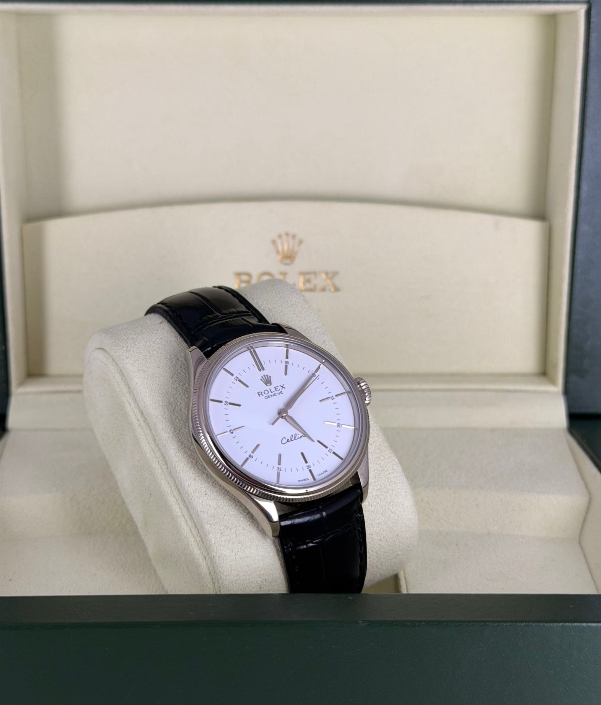 Rolex Cellini Time 18K Weißgold Full Set