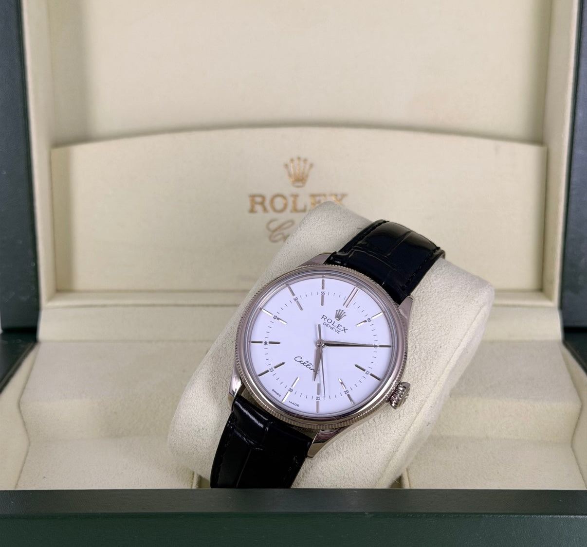 Rolex Cellini Time 18K Weißgold Full Set