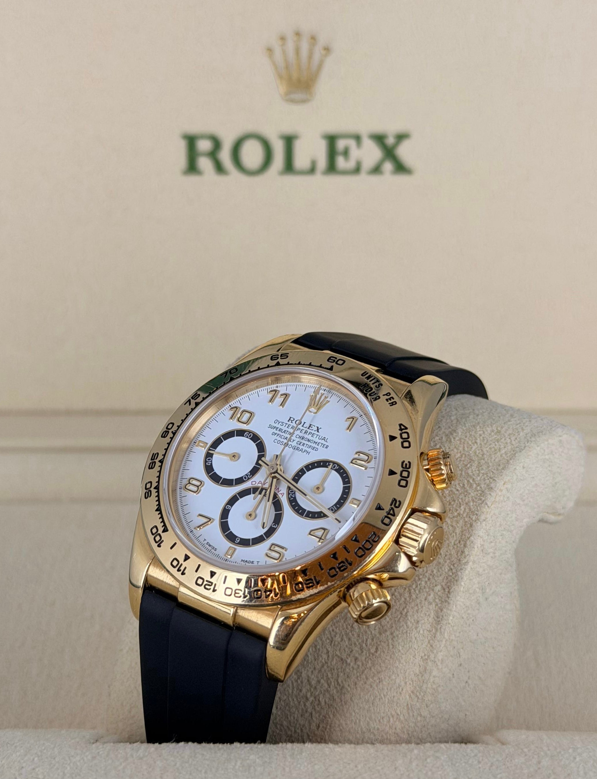 Rolex Daytona Zenith mit Servicekarte und Rolex Kautschukarmband