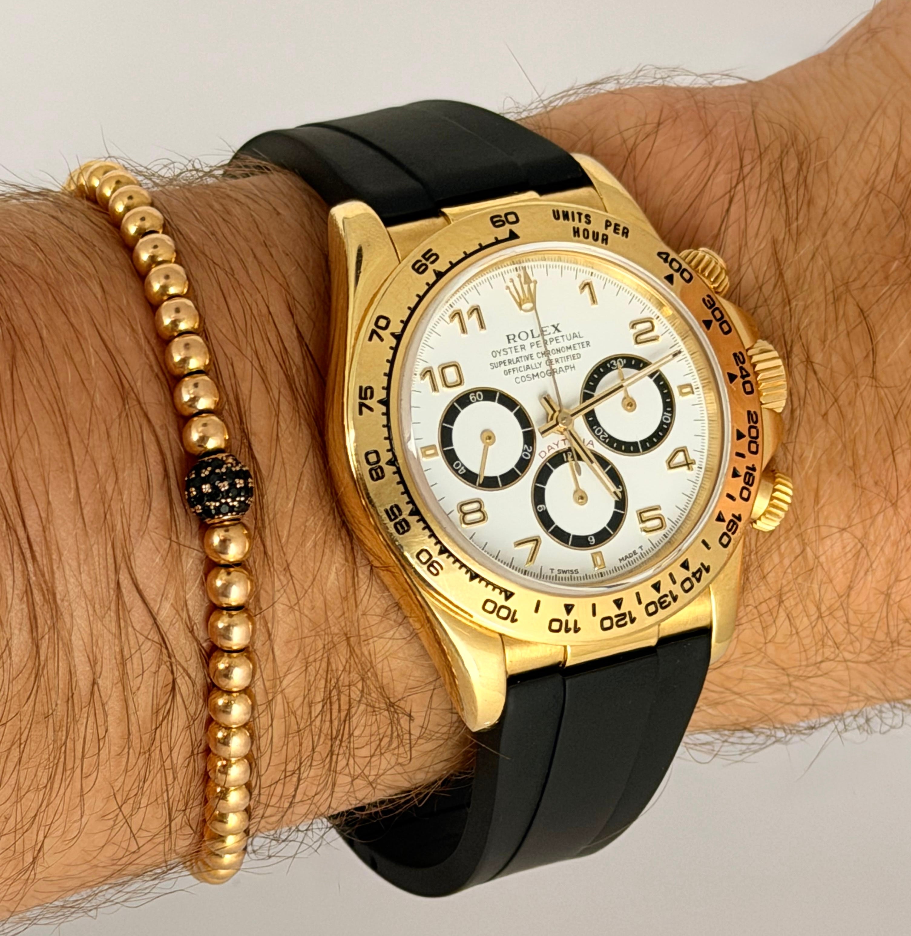 Rolex Daytona Zenith mit Servicekarte und Rolex Kautschukarmband