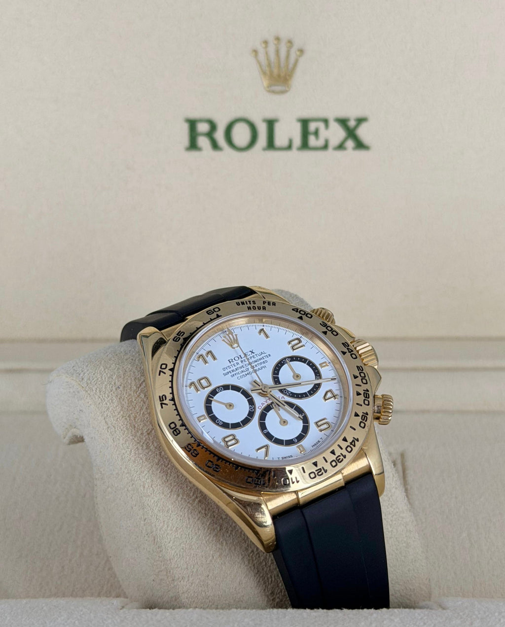 Rolex Daytona Zenith mit Servicekarte und Rolex Kautschukarmband