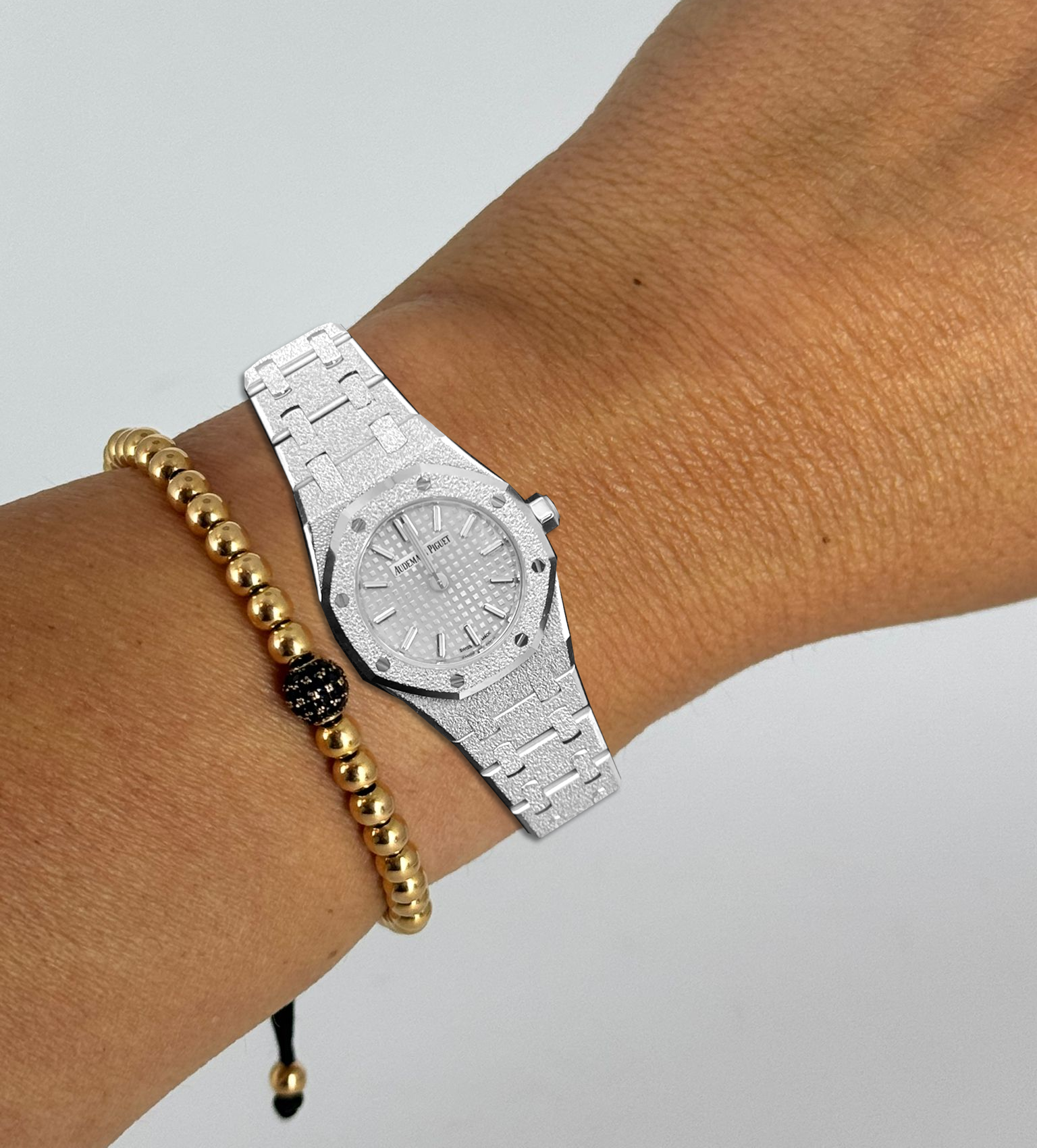 Royal Oak Mini Frosted Weißgold