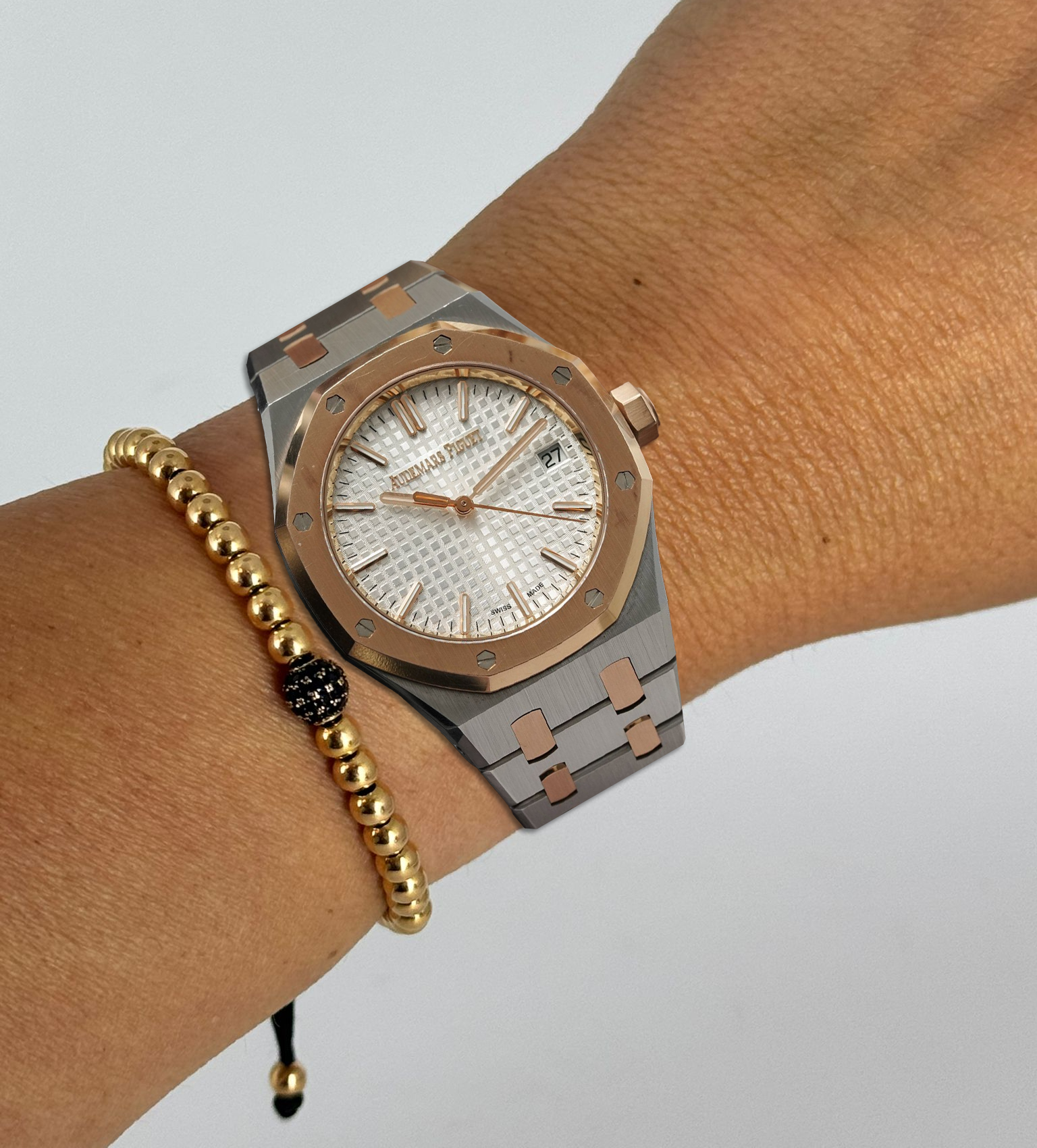 Royal Oak Automatik Bicolor mit weißem Zifferblatt