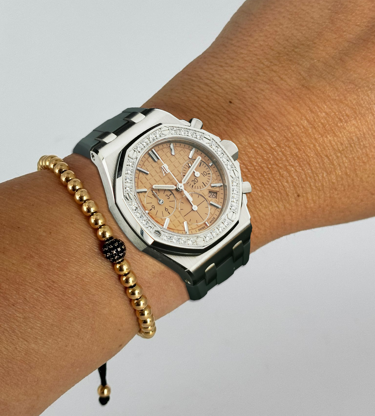 Royal Oak Offshore 37 mm Stahl mit diamantbesetzter Lünette