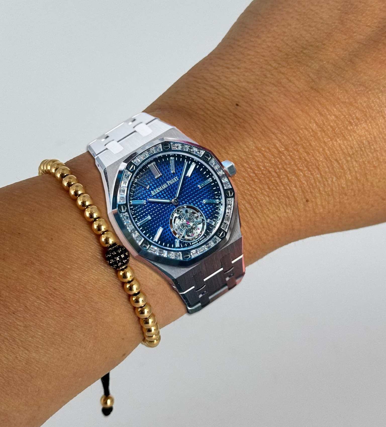 Royal Oak Automatik Flying Tourbillon mit Baguette-Diamantlünette