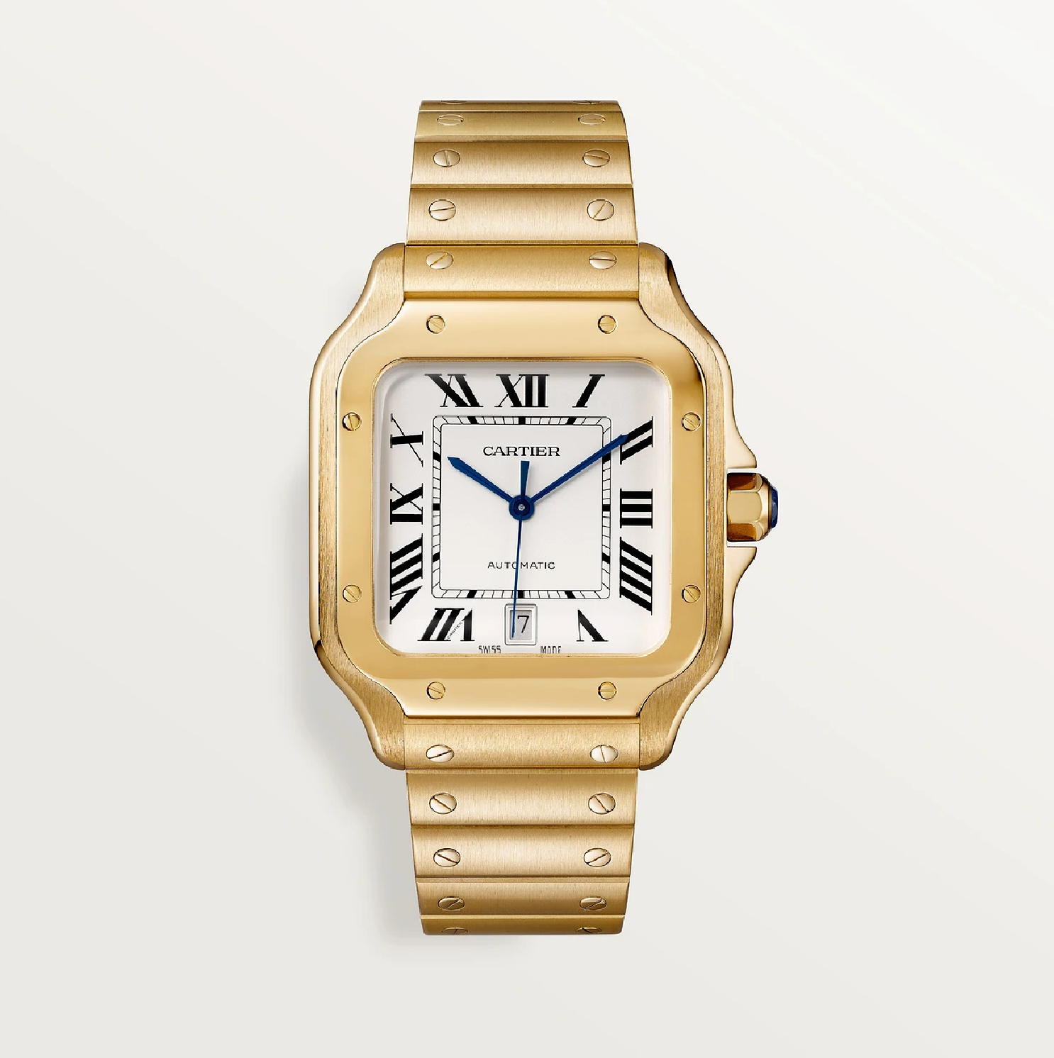 Santos de Cartier Großes Modell Gelbgold Automatik Uhr