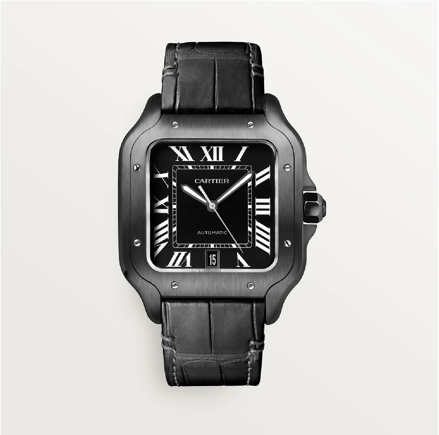 Santos de Cartier Großes Modell Schwarz DLC Automatik
