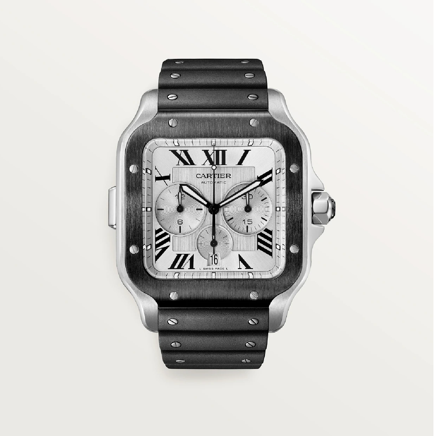Santos de Cartier Chronograph XL Stahl ADLC Automatik Uhr