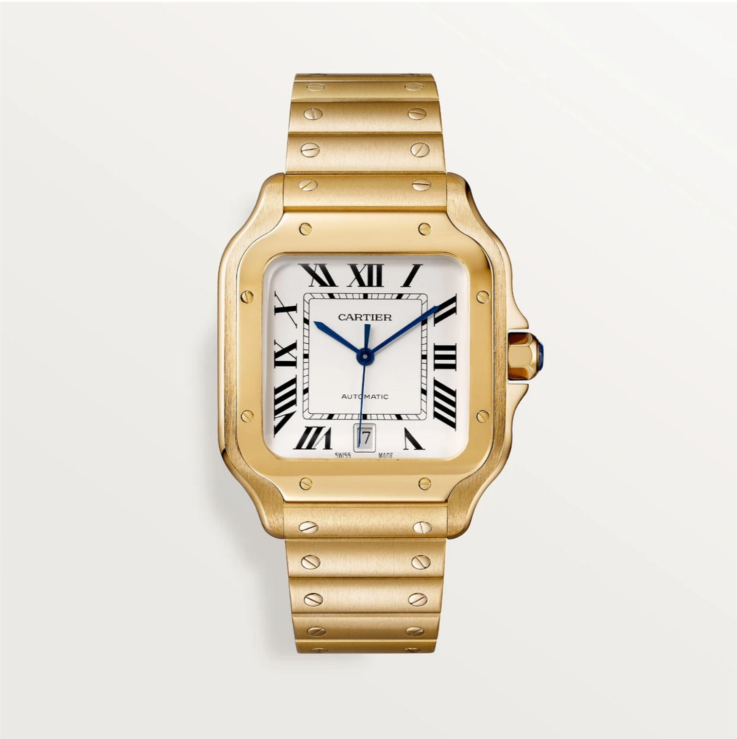 Santos de Cartier Großes Modell Gelbgold Automatik