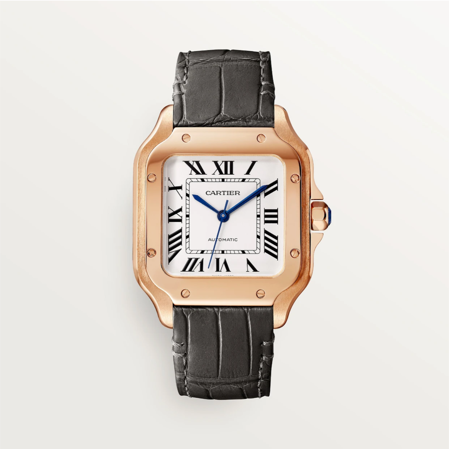 Santos de Cartier Mittleres Modell Roségold Automatik Uhr