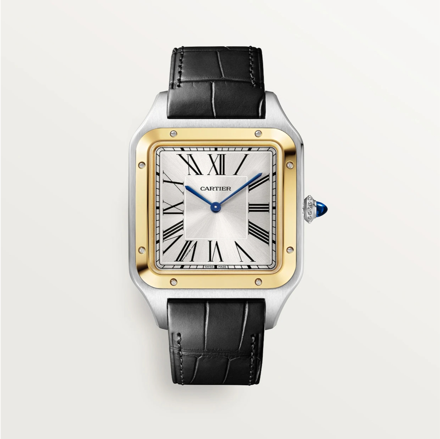Santos-Dumont Uhr XL Stahl & Gelbgold