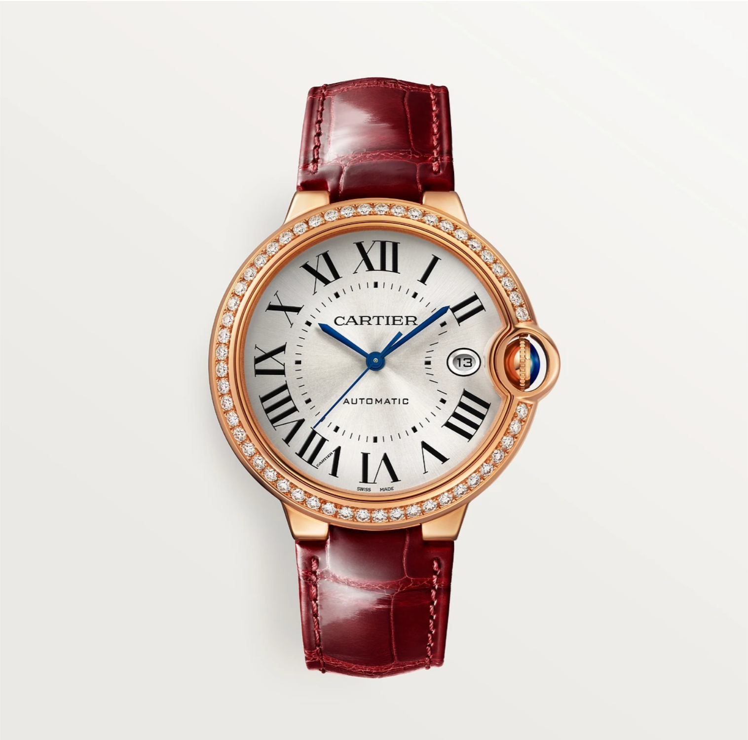 Ballon Bleu de Cartier 40 mm Roségold Diamantlünette Uhr
