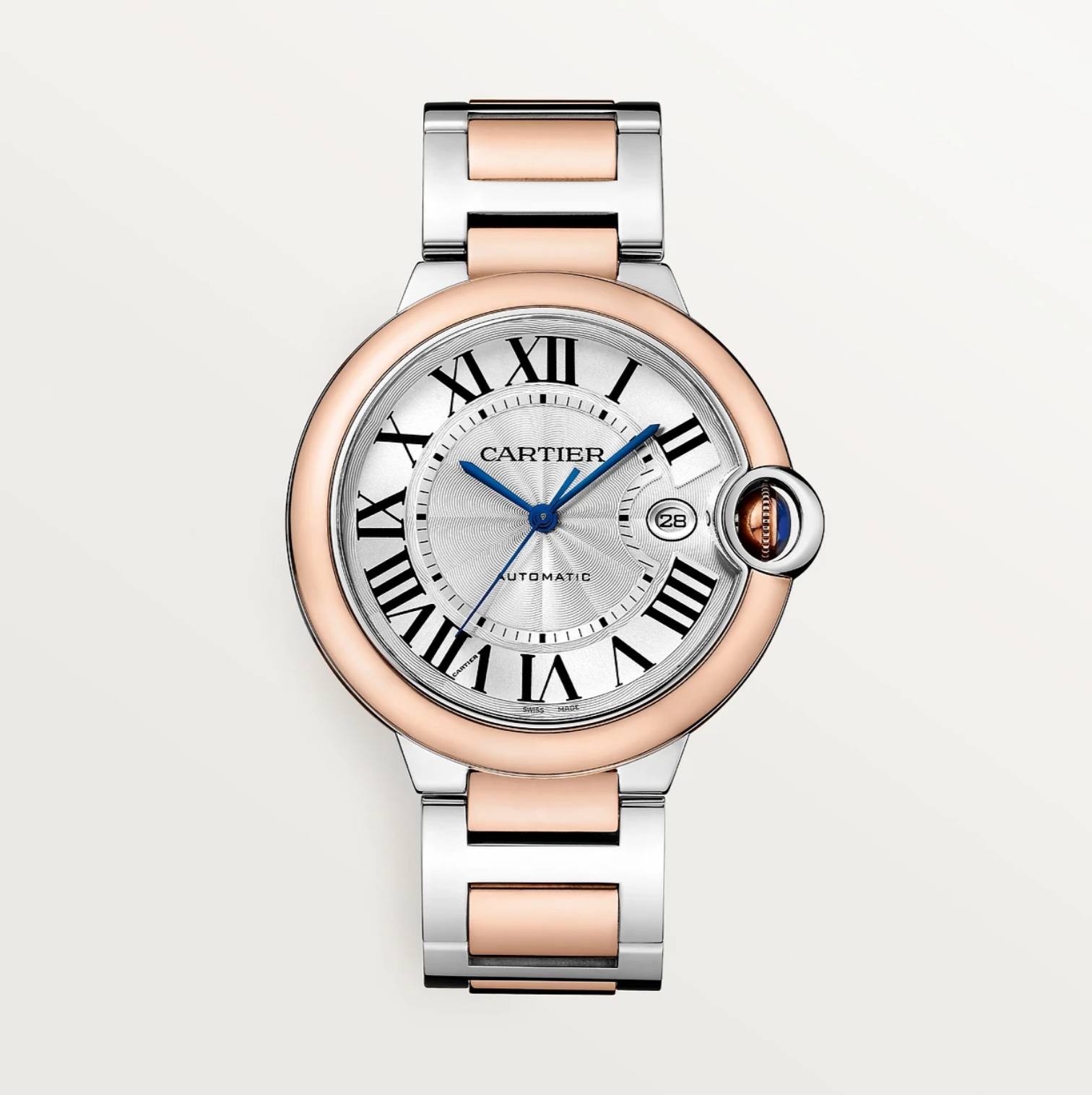 Ballon Bleu de Cartier 42 mm Stahl und Roségold Automatik-Uhr