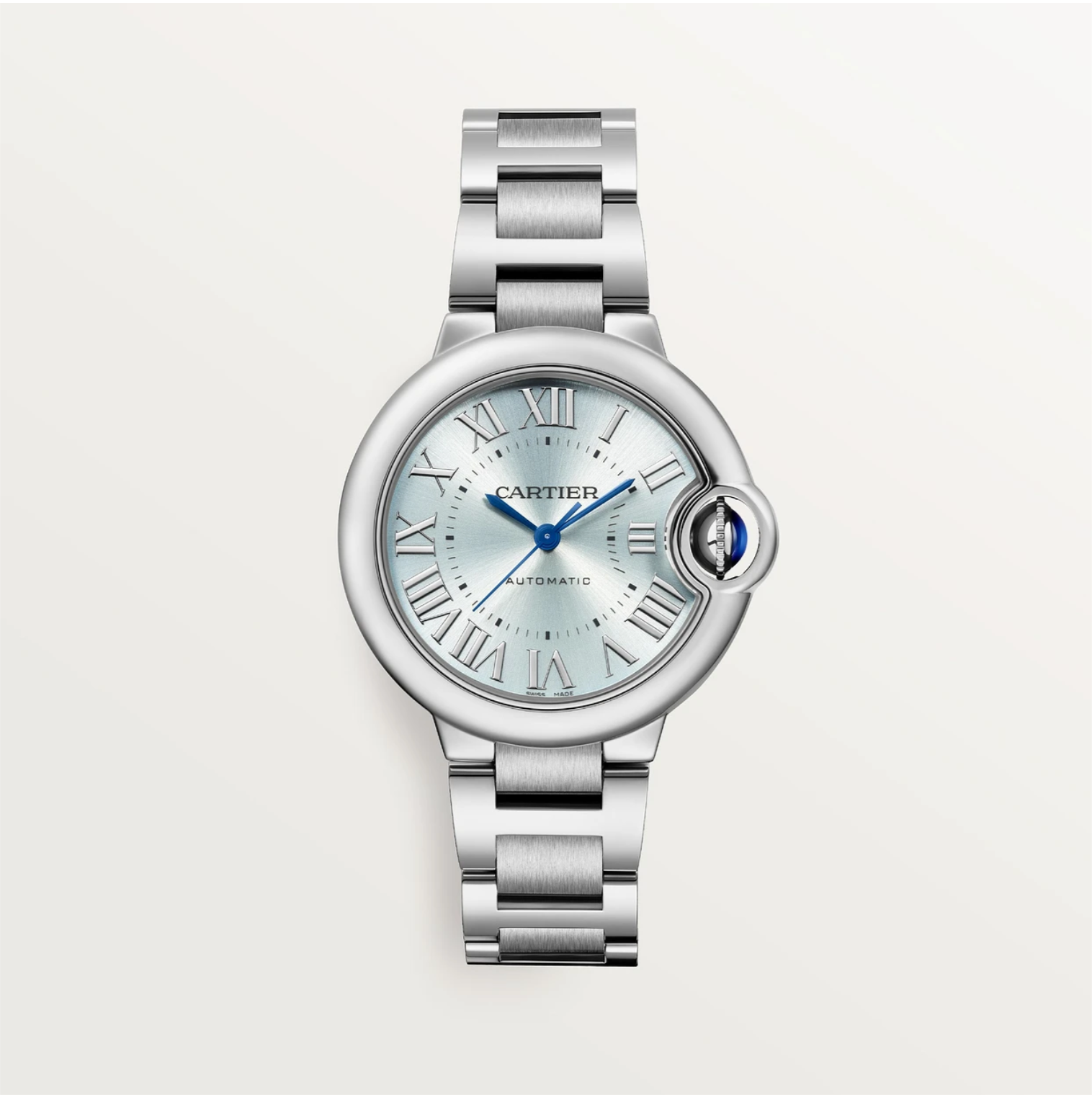 Ballon Bleu de Cartier 33 mm Stahl Blaues Zifferblatt Automatik-Uhr