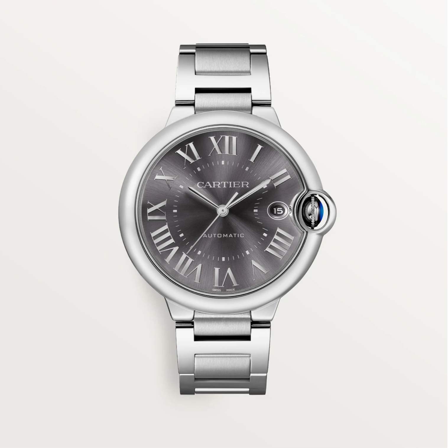 Ballon Bleu de Cartier 40 mm Stahl Graues Zifferblatt Automatik-Uhr