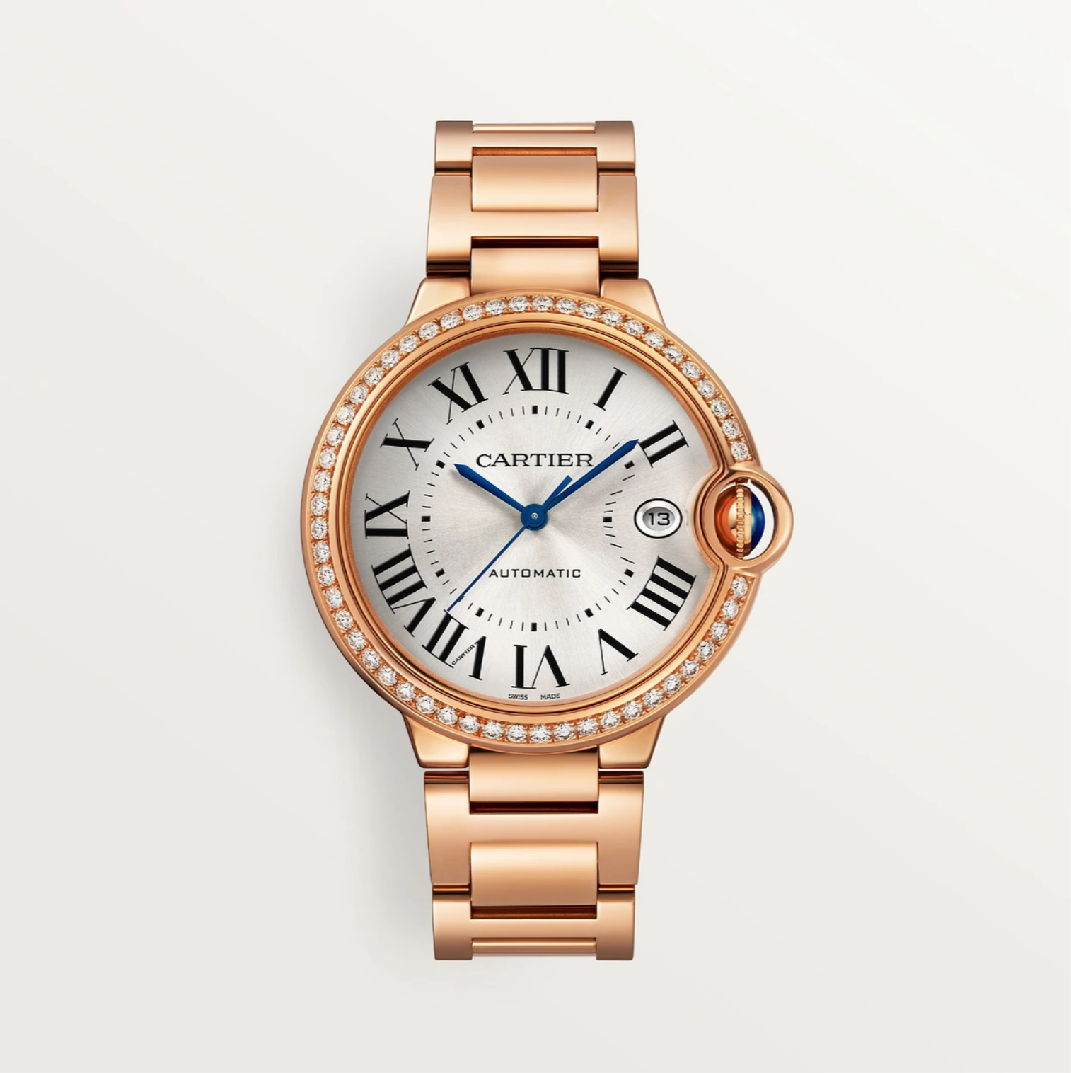 Ballon Bleu de Cartier 40mm Roségold Diamantlünette Automatik-Uhr