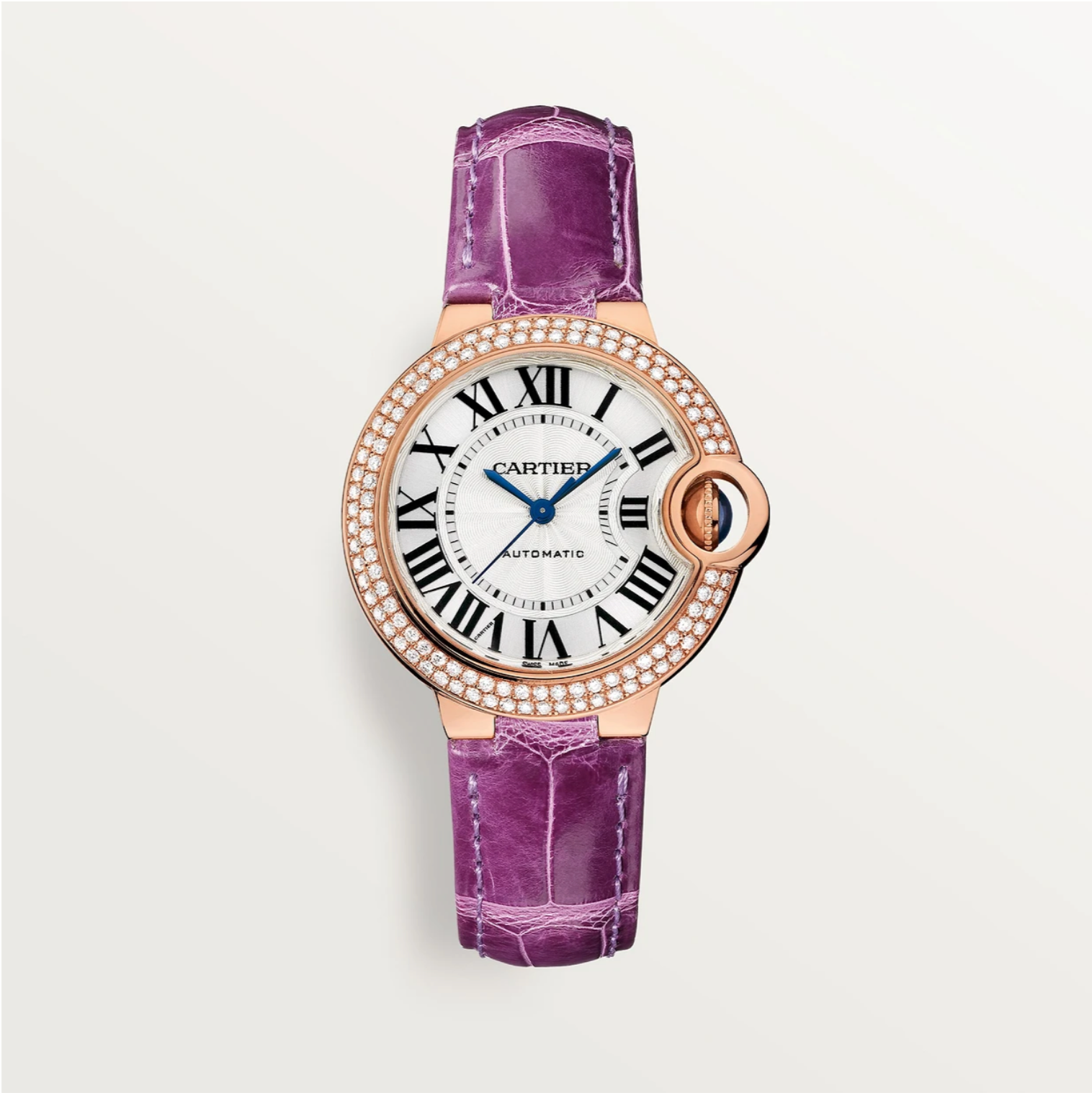 Ballon Bleu de Cartier 33mm Roségold Diamantlünette Automatik-Uhr